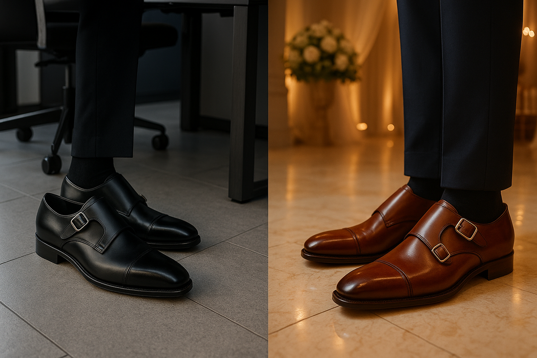 Monk Strap Shoes for Office & Weddings (Single & Double Picks)