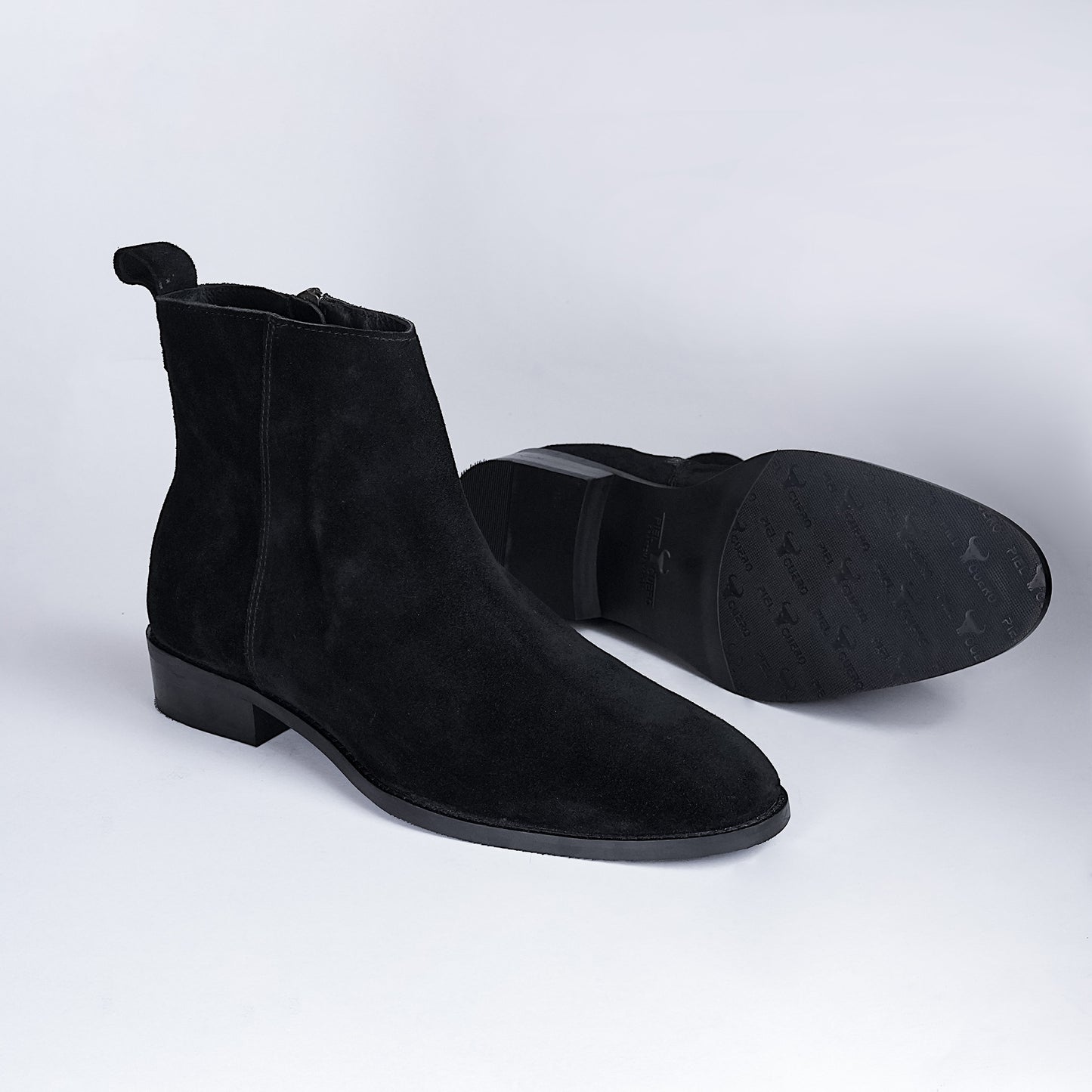 Piel Cuero Genuine Suede Leather Ankle Boots with Zipper - Premium Quality