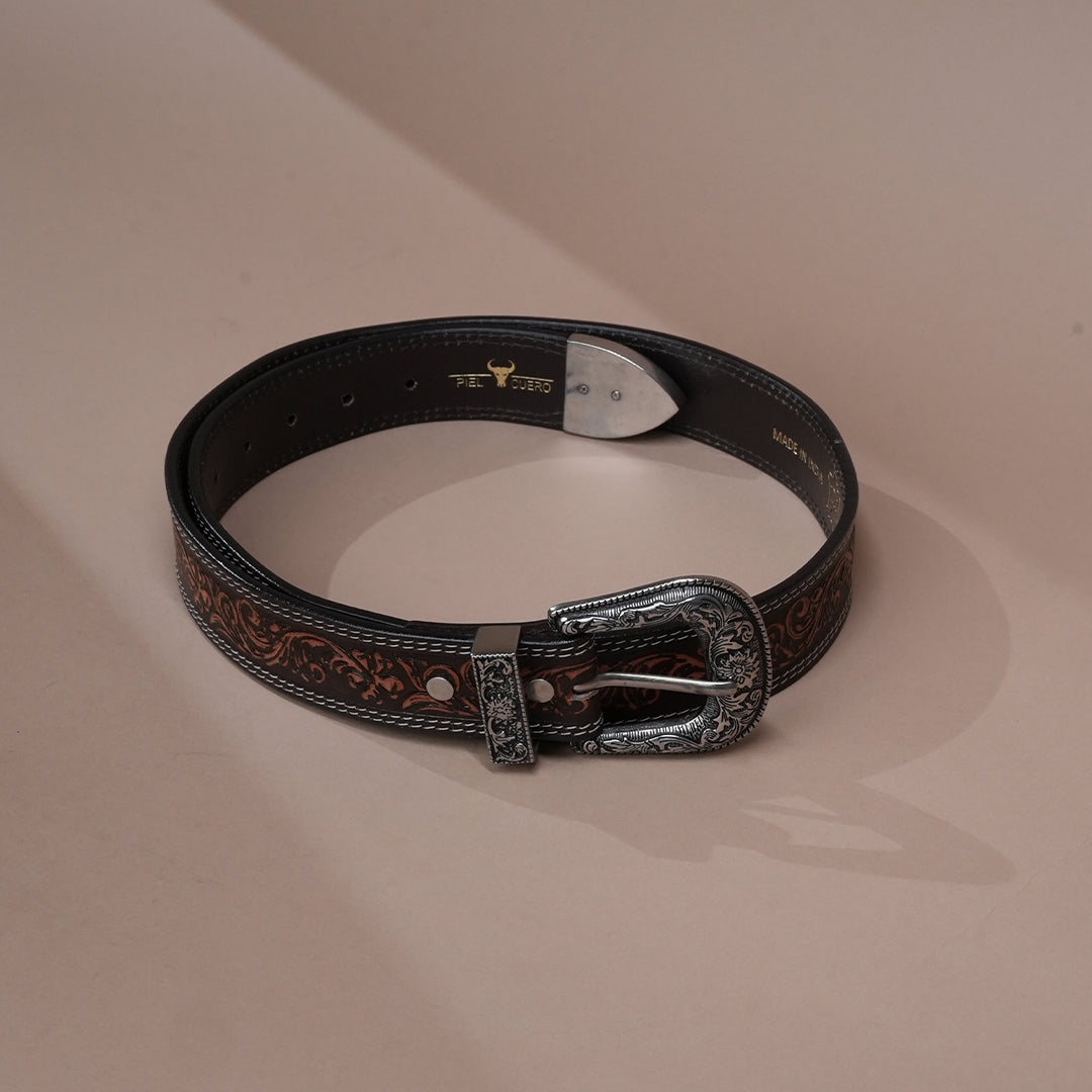 Cowboy Leather Belt for Men | Handcrafted Western Leather Belt