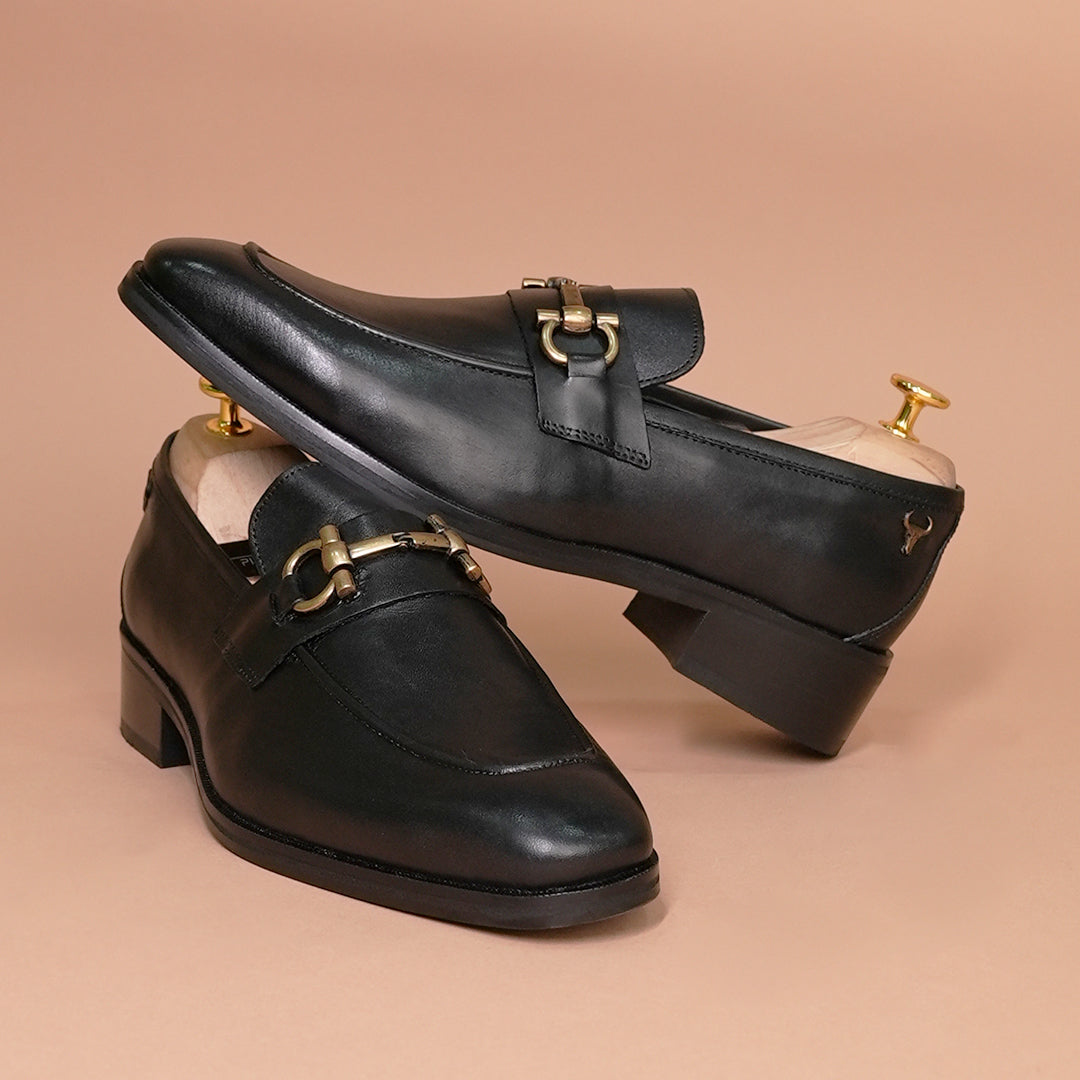 Black Genuine Leather Loafers for Men | Handmade by Piel Cuero