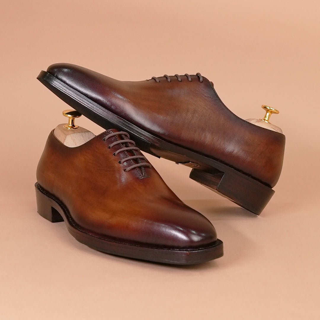 Piel Cuero Handcrafted Pure Leather Brown Oxford Shoes