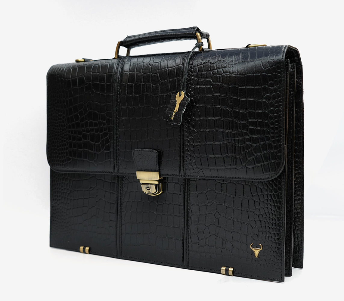 Genuine leather office laptop bag