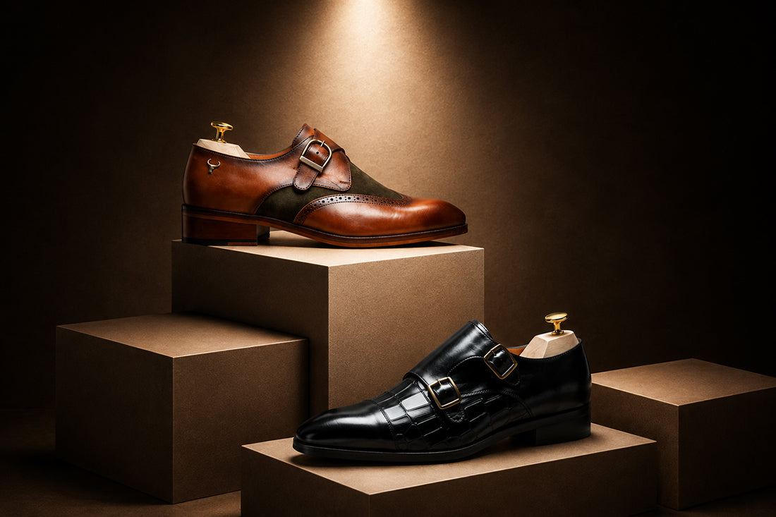 One vs Two Buckle Monk Strap Leather Shoes: Choose the Look That Defines You