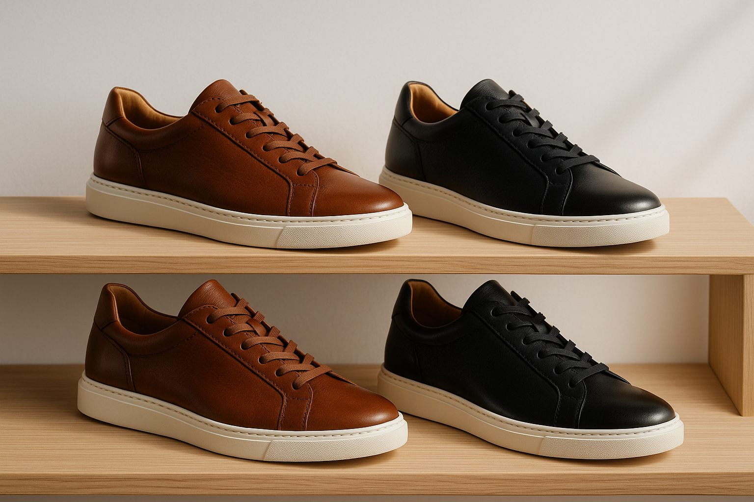 Casual Leather Shoes: Clean Sneakers for the Weekend