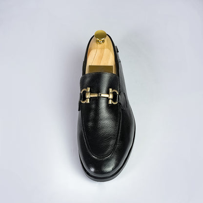 Piel Cuero Genuine Leather Loafers - Handcrafted Luxury Men's Shoes Black