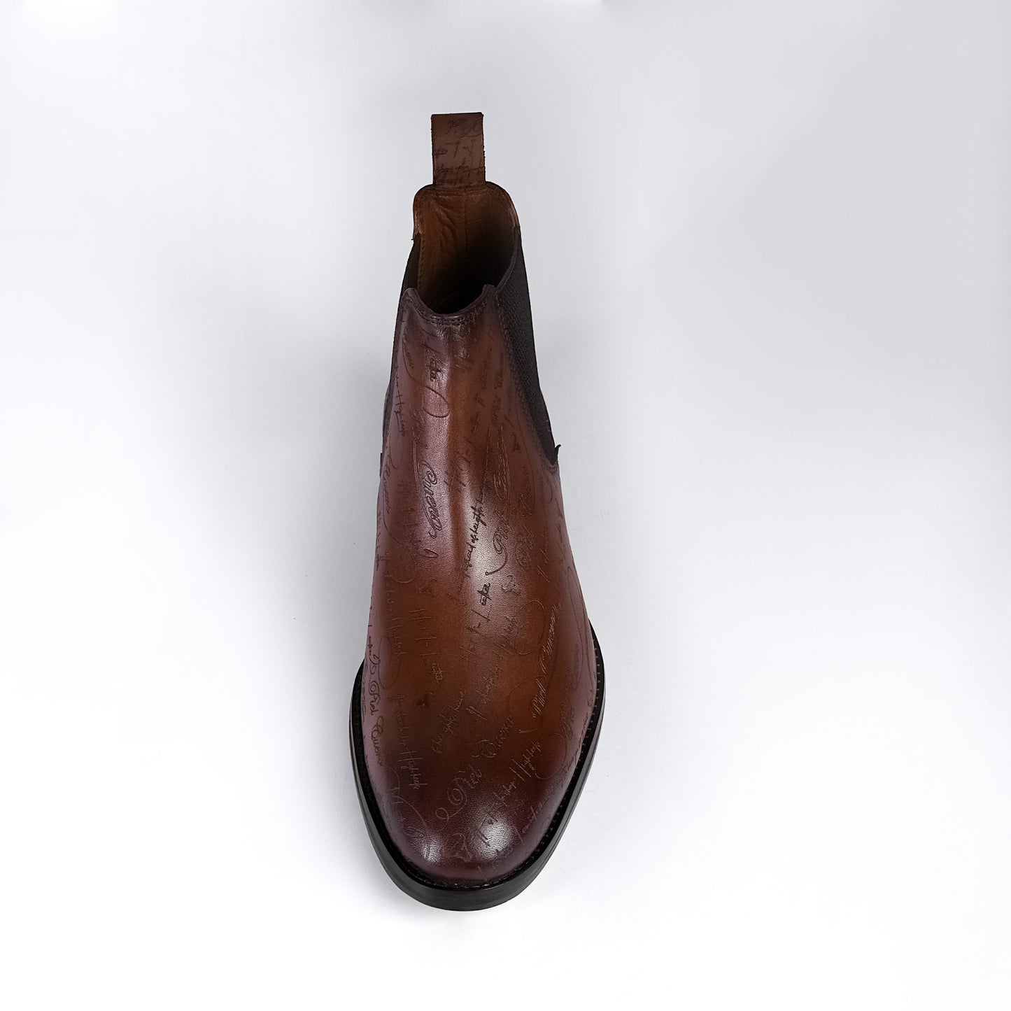 Handmade leather shoes with signature