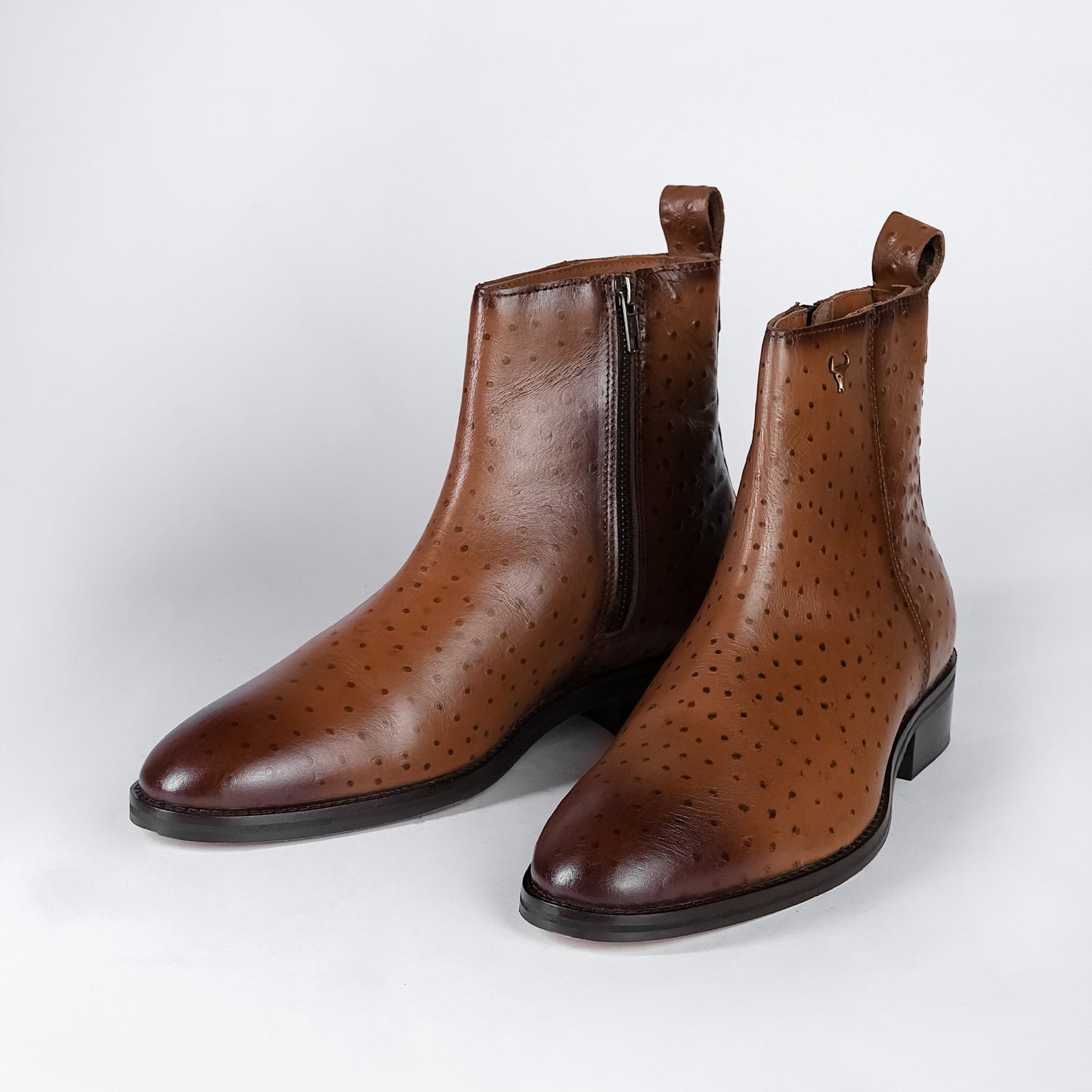 Piel Cuero Men's Handcrafted Brown Leather Ankle Boots