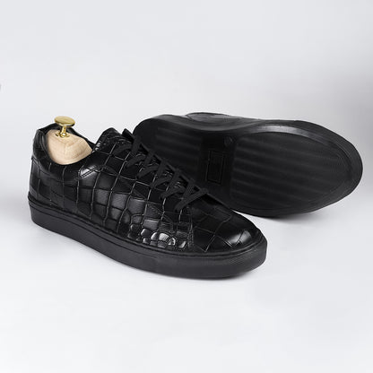 Premium casual leather sneakers for men