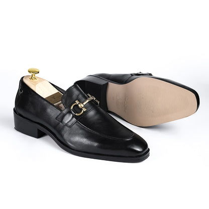 Black Genuine Leather Loafers for Men | Handmade by Piel Cuero