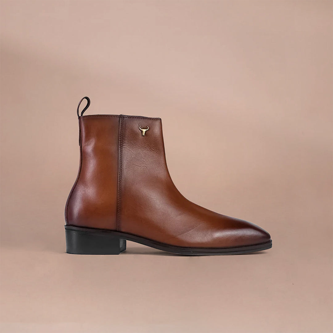 Handmade Genuine Leather Chelsea Shoes | Men's Boots - Piel Cuero Brown