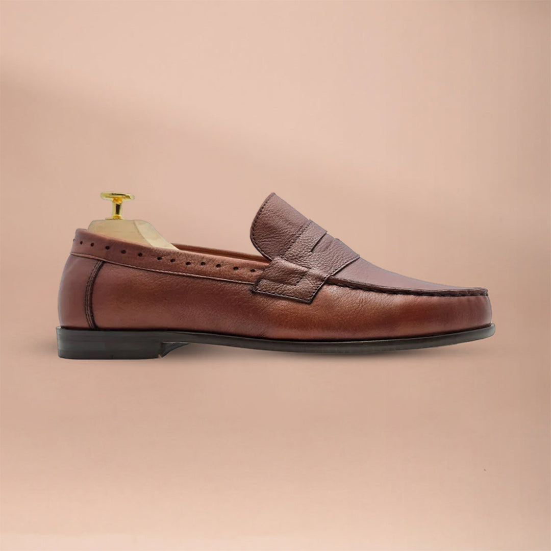 Timeless Brown Penny Loafers by Piel Cuero - Premium Leather & Comfort