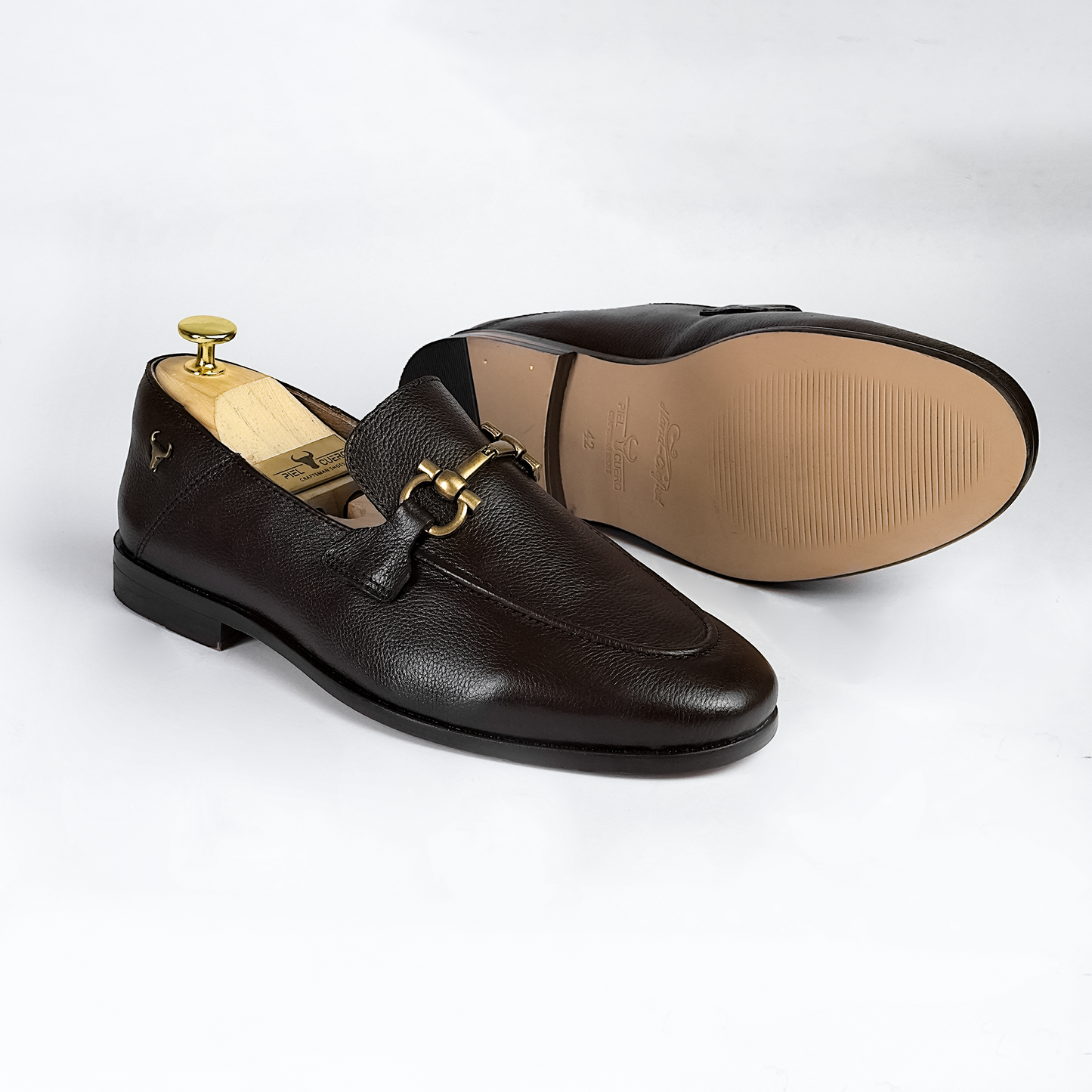 Piel Cuero Genuine Leather Loafers - Handcrafted Luxury Men's Shoes Brown