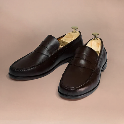 Piel Cuero Handmade Leather Slip-On Shoes Brown