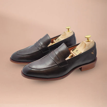 Piel Cuero Plain Loafer in Dark Brown | Premium Full-Grain Leather