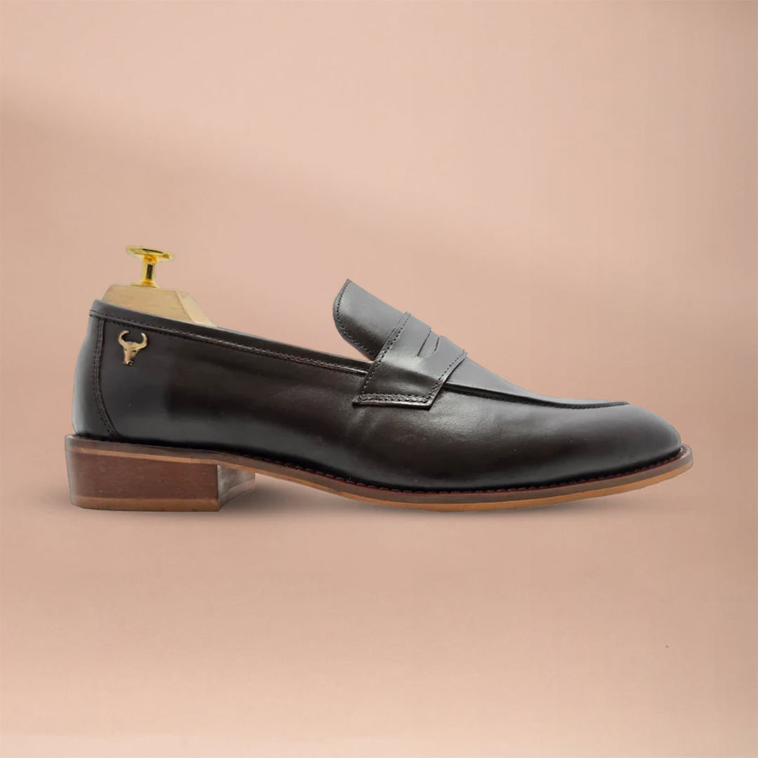 Piel Cuero Plain Loafer in Dark Brown | Premium Full-Grain Leather