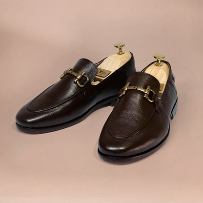 Piel Cuero Genuine Leather Loafers - Handcrafted Luxury Men's Shoes Brown