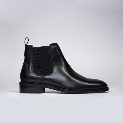 Men's Black Leather Chelsea Boots | Piel Cuero - Premium Quality