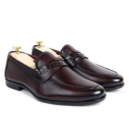 Piel Cuero Men’s Brown Leather Penny Loafers