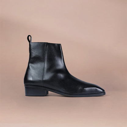 Handmade Genuine Leather Chelsea Shoes | Men's Boots - Piel Cuero Black