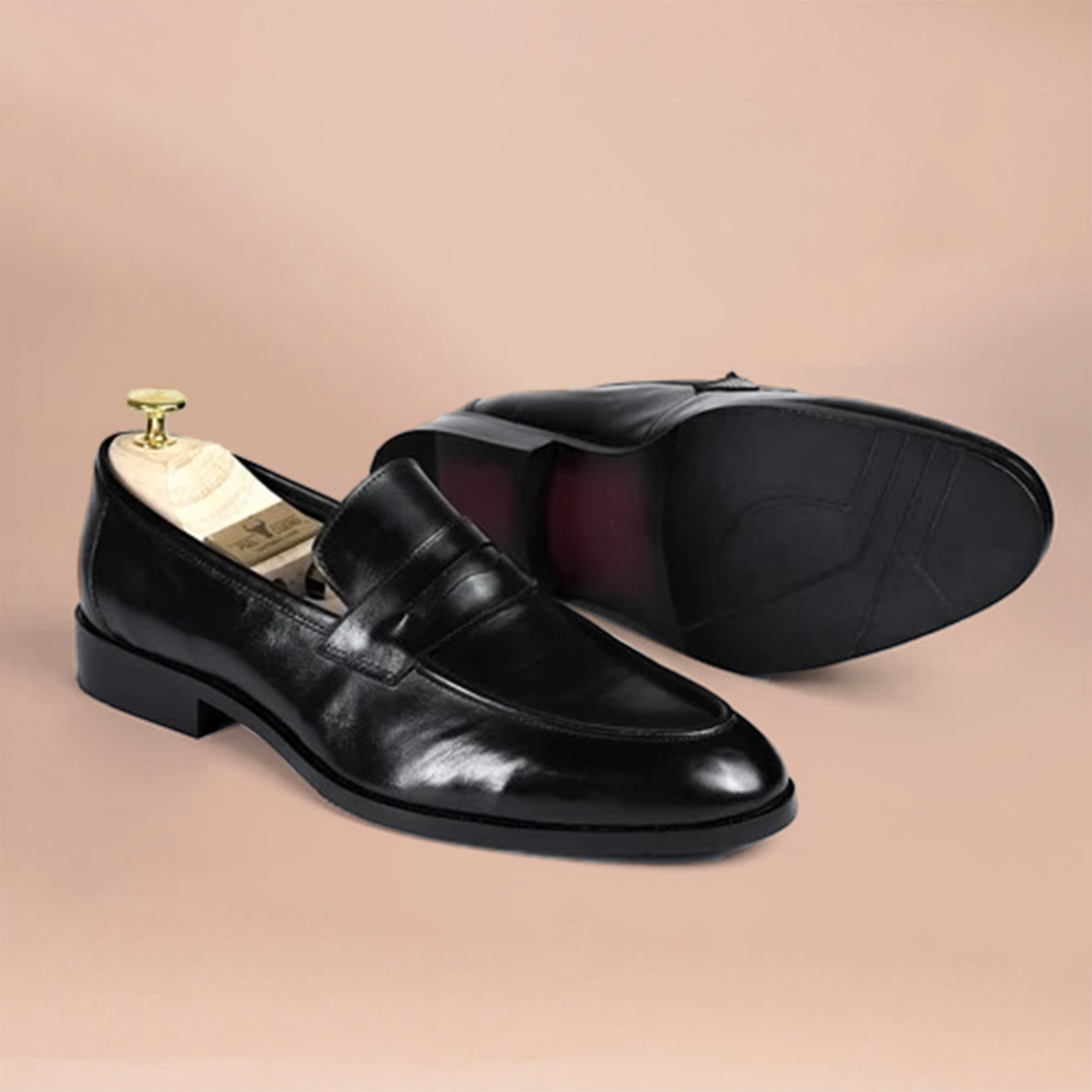Genuine Leather Penny Loafer Shoes for Men | Piel Cuero