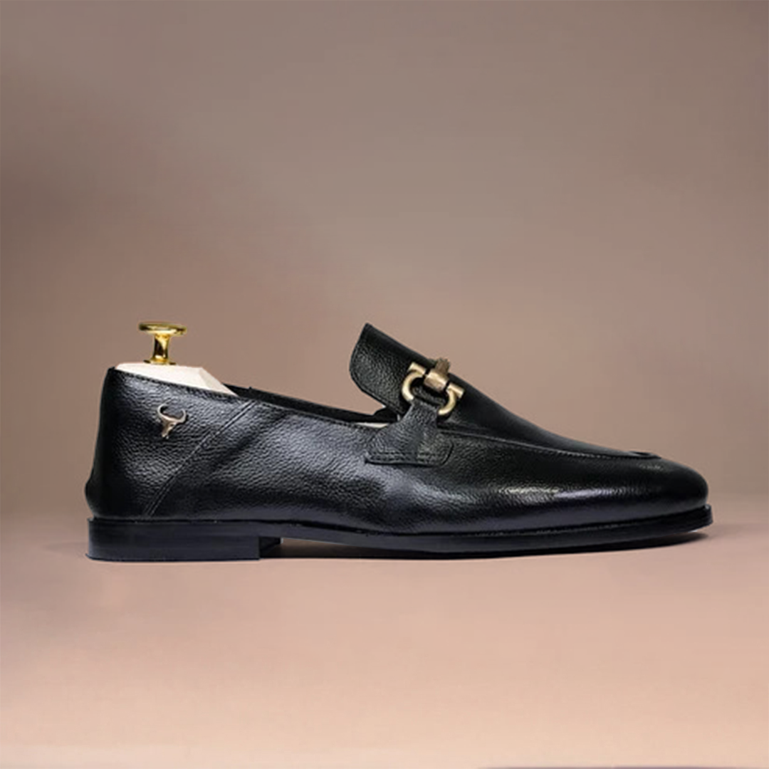 Piel Cuero Genuine Leather Loafers - Handcrafted Luxury Men's Shoes Black