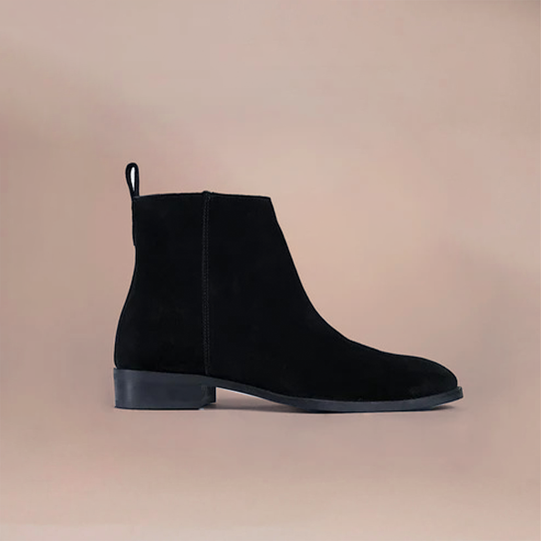 Piel Cuero Genuine Suede Leather Ankle Boots with Zipper - Premium Quality