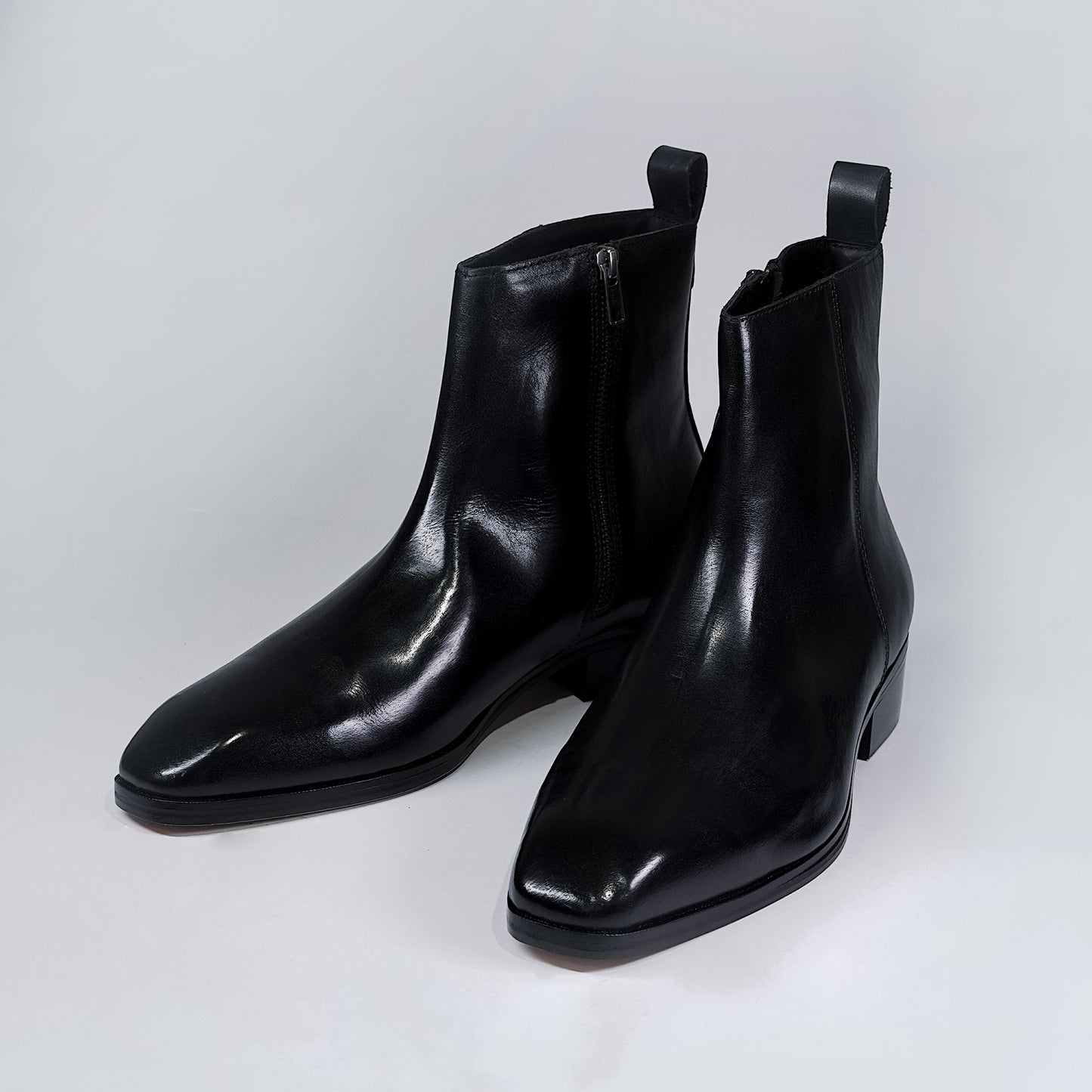 Handmade Genuine Leather Chelsea Shoes | Men's Boots - Piel Cuero Black