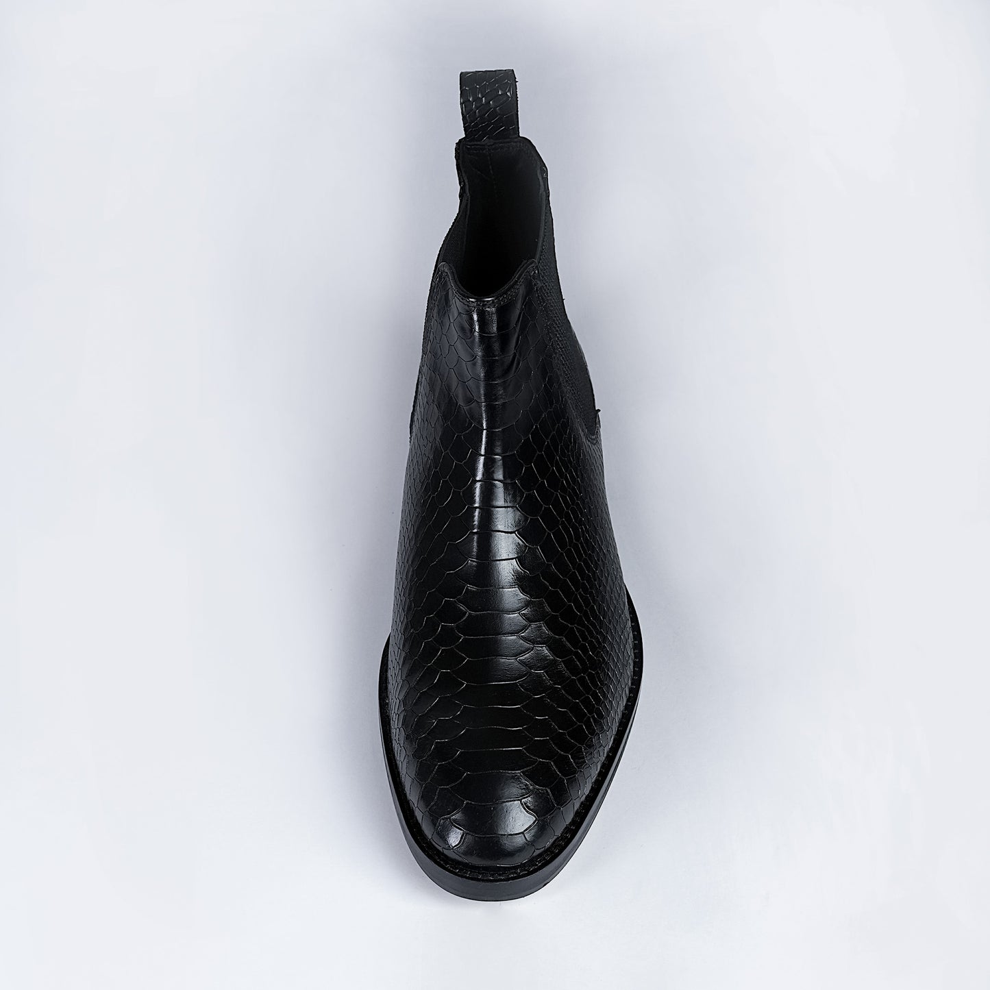 Luxury Handmade Genuine Leather Chelsea Boots - Snake Pattern by Piel Cuero