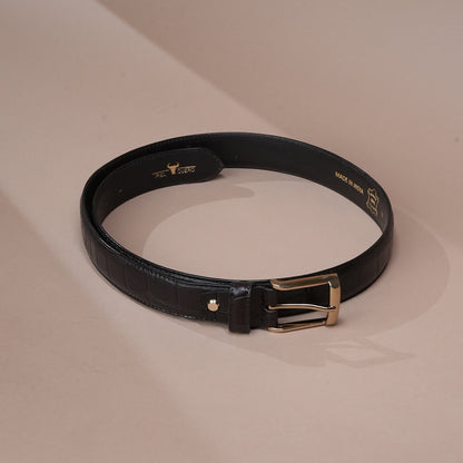 Croco Genuine Leather Cowboy Belt for Men