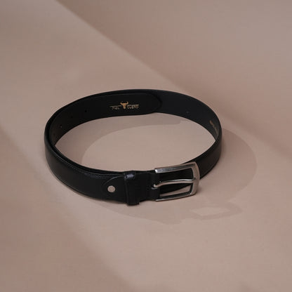 Men’s Black Plain Leather Belt | Handcrafted leather belt