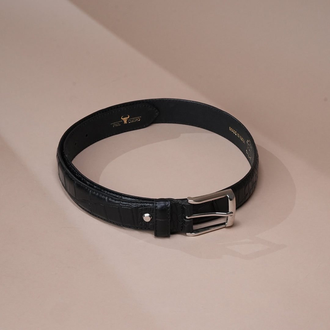 Croco Genuine Leather Cowboy Belt for Men