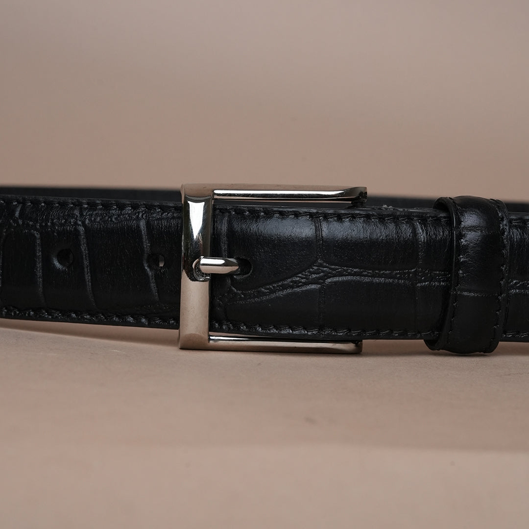 Croco Genuine Leather Cowboy Belt for Men