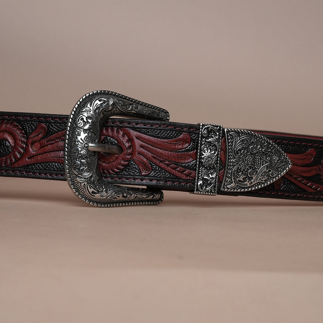 Cowboy Leather Belt for Men | Handcrafted Western Leather Belt