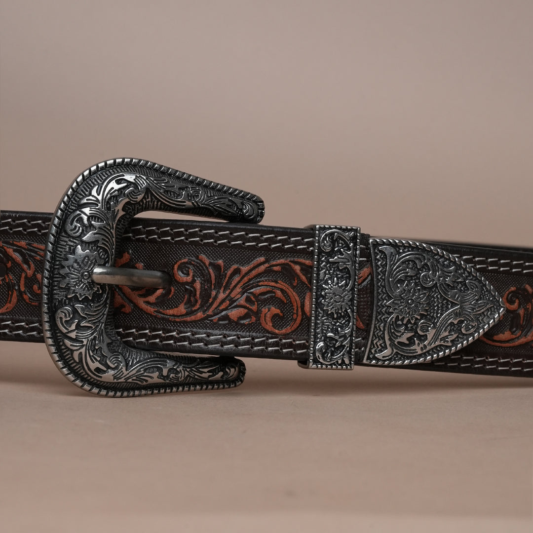 Cowboy Leather Belt for Men | Handcrafted Western Leather Belt