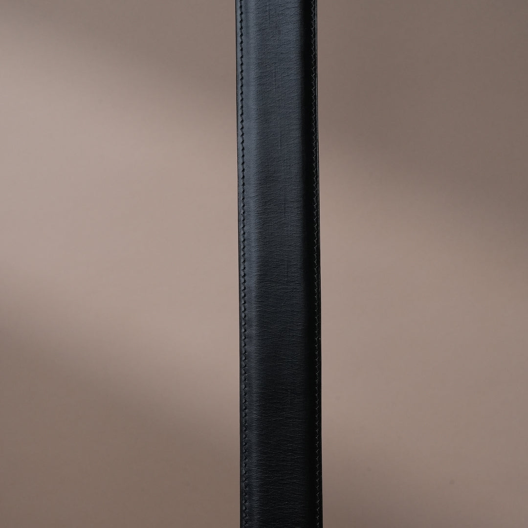 Men’s Black Plain Leather Belt | Handcrafted leather belt