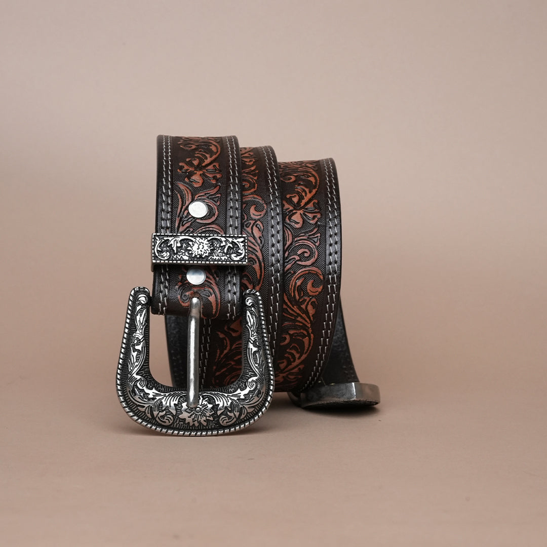 Cowboy Leather Belt for Men | Handcrafted Western Leather Belt