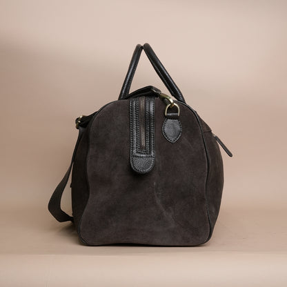 Premium Dark Brown Genuine Leather Duffle Travel Bag