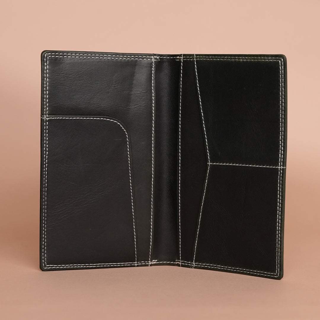 Black Leather Passport Cover – Premium Leather Passport Case