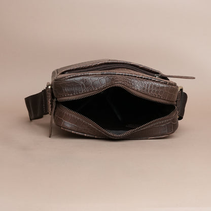 Piel Cuero Pure Leather Crossbody Bag for Men - Durable & Handmade Tan Brown