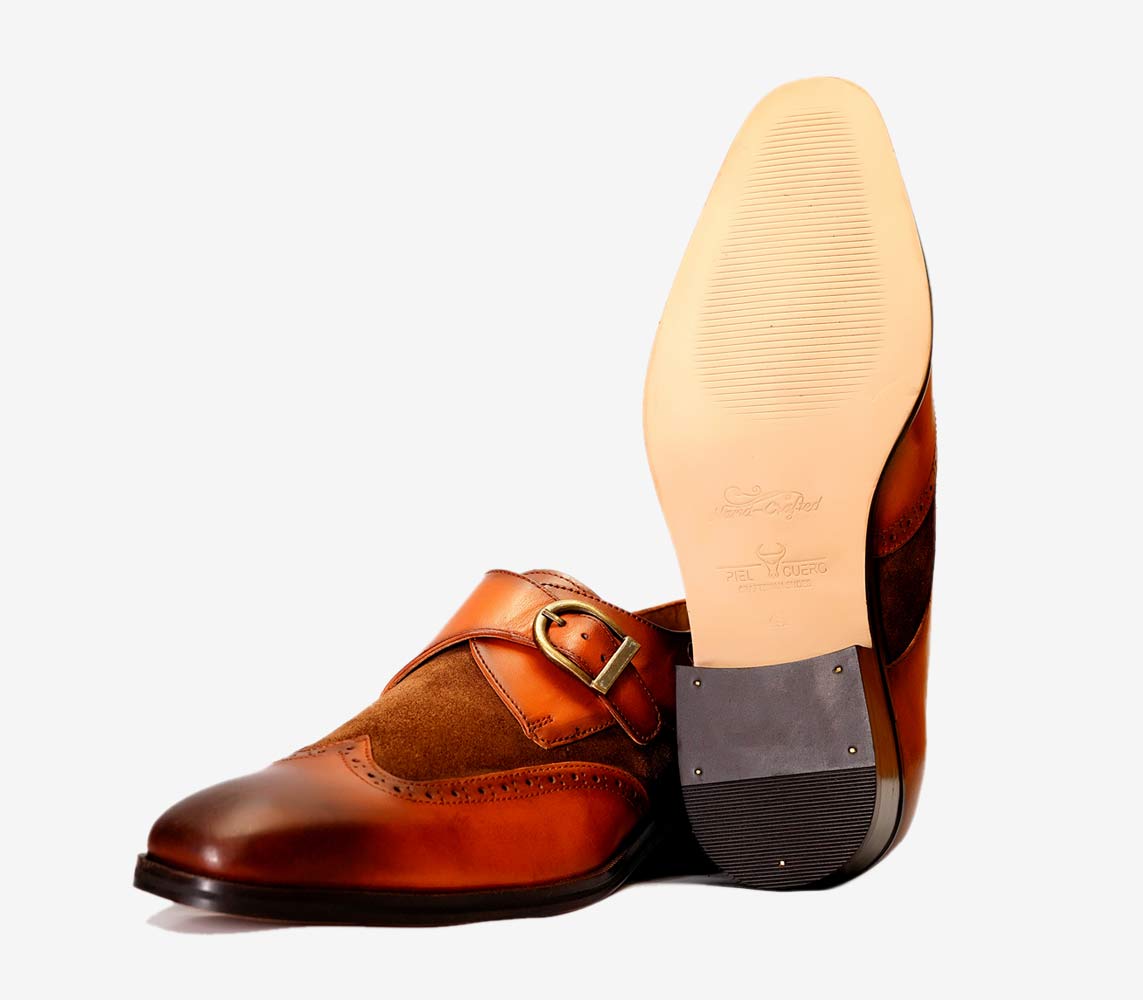 Elegant Brown Monk Strap Dress Shoes for Men - Ideal for Business & Events