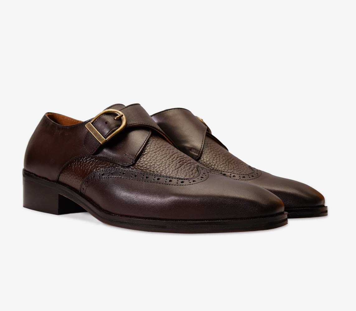 Piel Cuero Handmade Double Monk Strap Leather Shoes