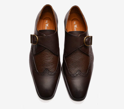 Piel Cuero Handmade Double Monk Strap Leather Shoes