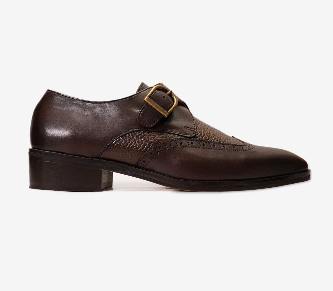 Classic leather monk strap dress shoes