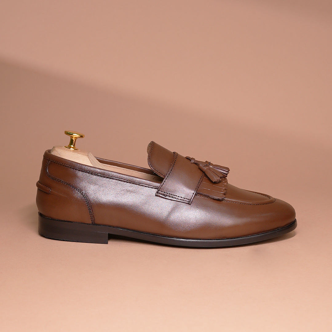Piel Cuero  Tassel Leather Loafers