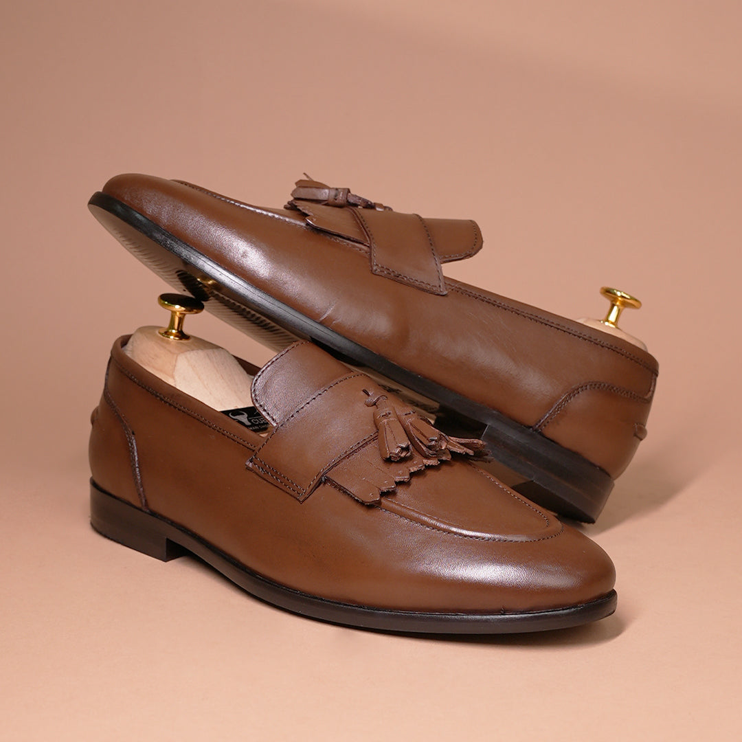 Piel Cuero  Tassel Leather Loafers