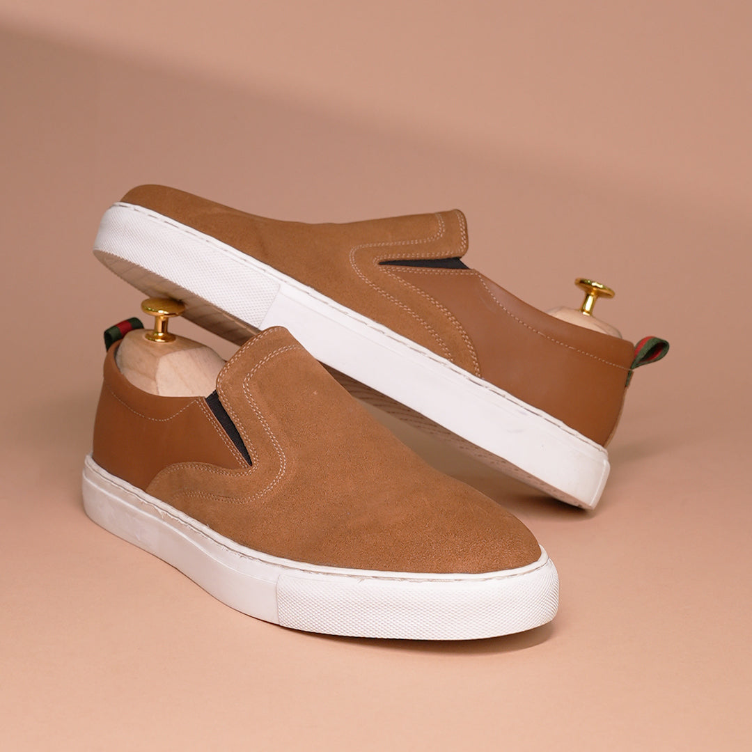 Piel Cuero Verona Suede Slip-On Sneakers