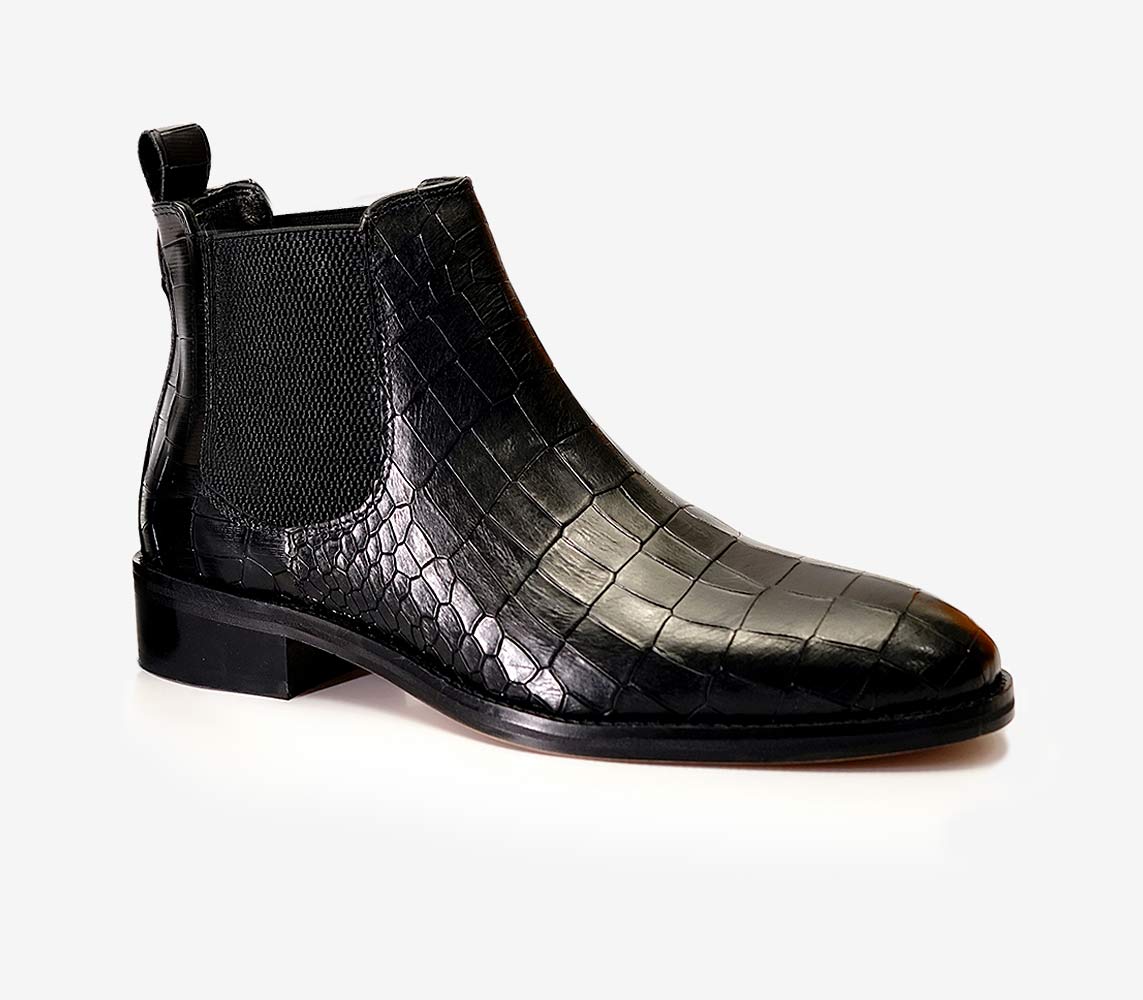 Handmade Genuine leather textured boots