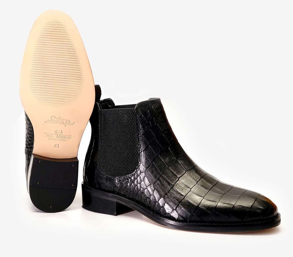 Handmade Genuine Leather Chelsea Shoes - Comfortable & Durable  Piel Cuero