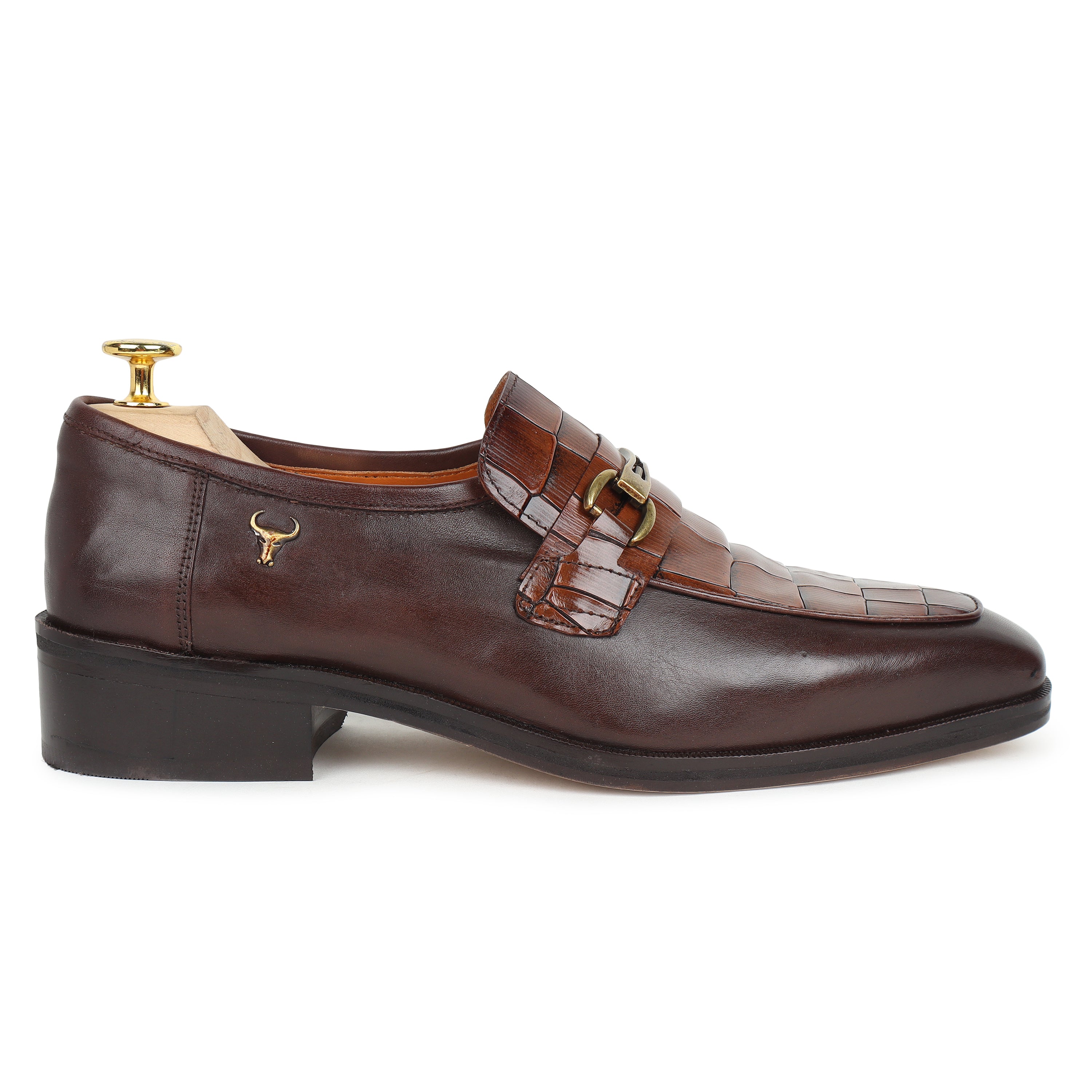 Luxury Brown Croc-Embossed Leather Oxford Shoes for Men - Handcrafted by Piel Cuero