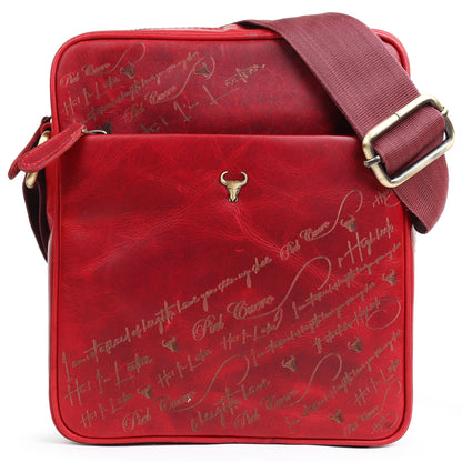 Piel Cuero Red Laser Work Side Bag – Oil Pull‑Up Leather Signature Series